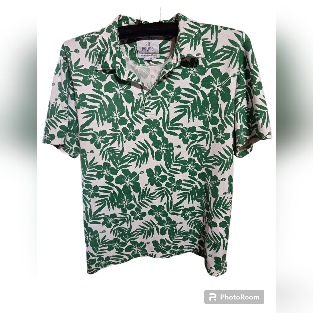 28 Palms Hawaiian Shirt Men's Size XXL *RUNS SMALL * See dimensions *